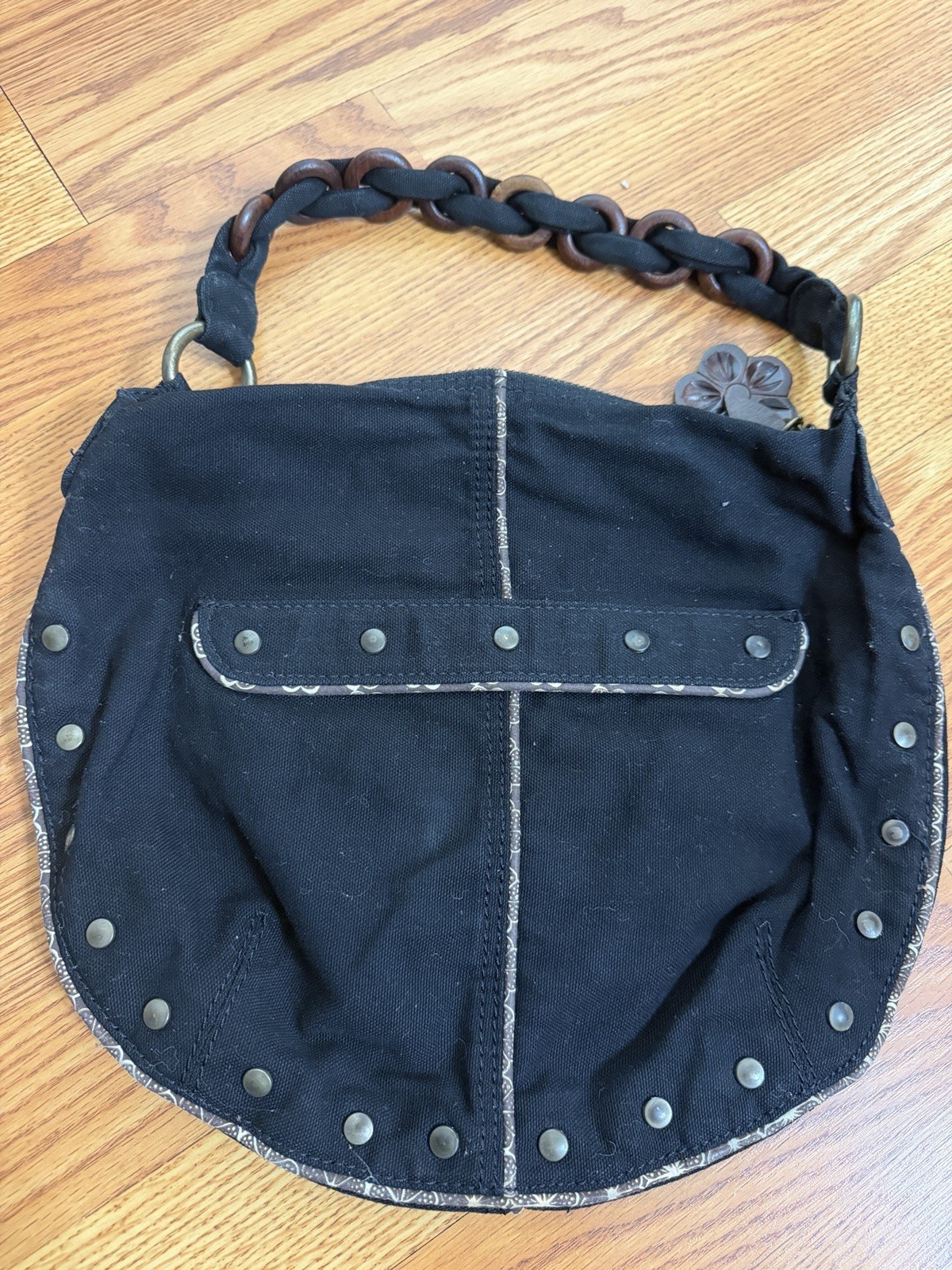 Vtg Gap Slouchy Shoulder Bag Y2K 2000’s Black 2003