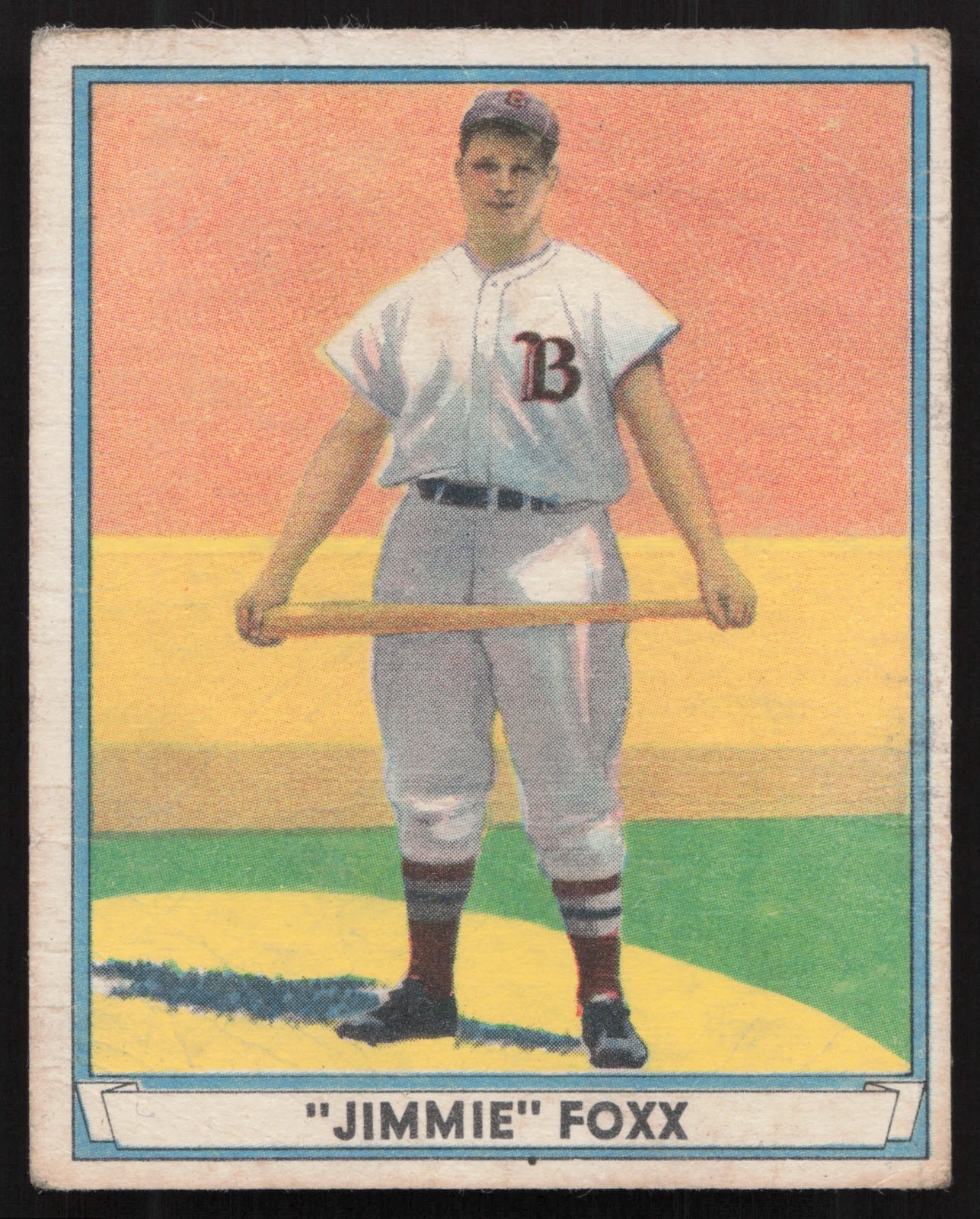 1941 Play Ball - Red Sox Jimmie Foxx #13 © 1941 on Back HOF GOOD NICE CARD