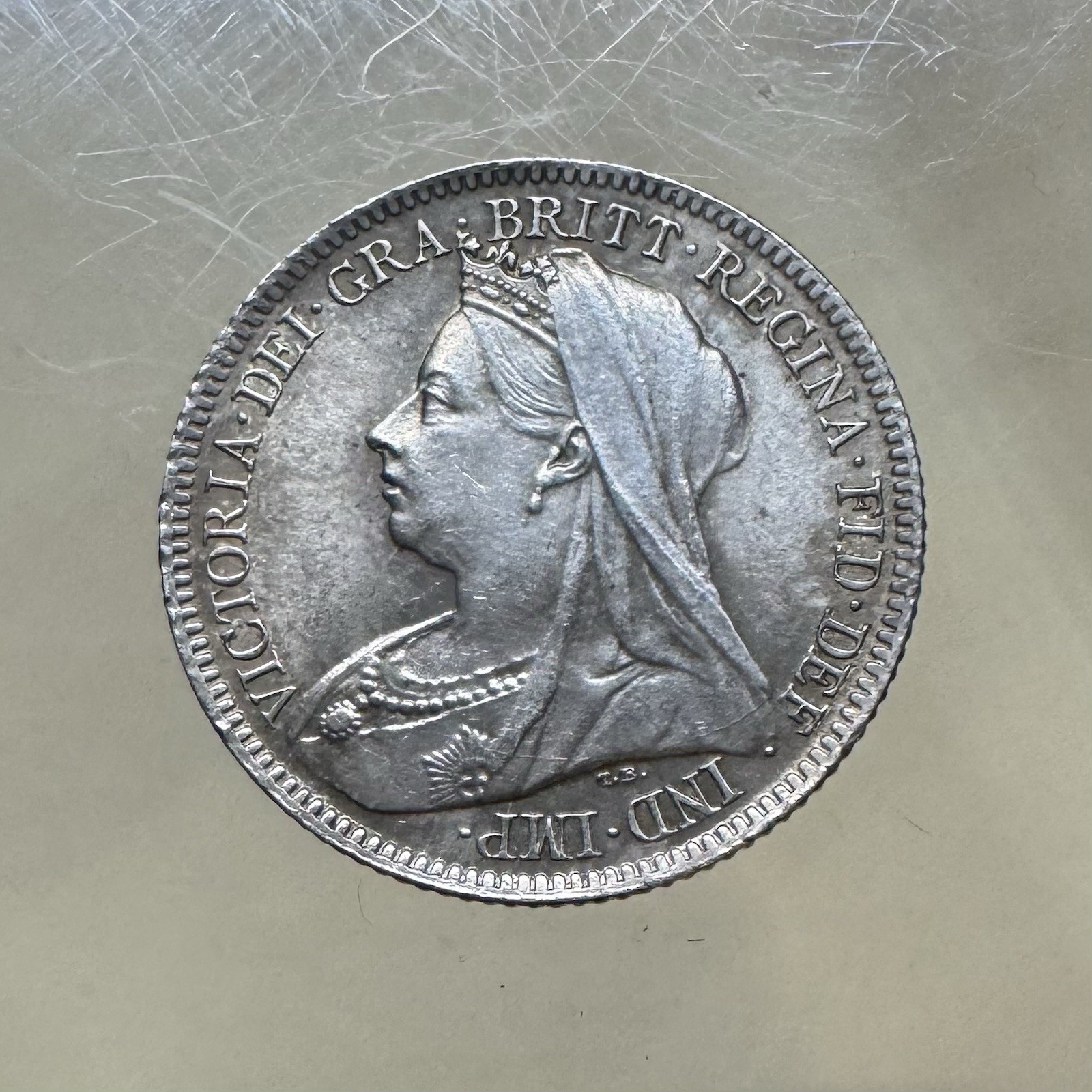 Great Britain, Queen Victoria. 1900 Silver six pence. KM779