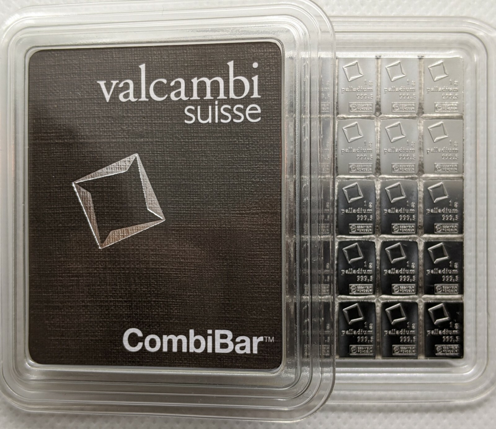 1 gram Palladium Bar - Valcambi- 999.5 Fine 