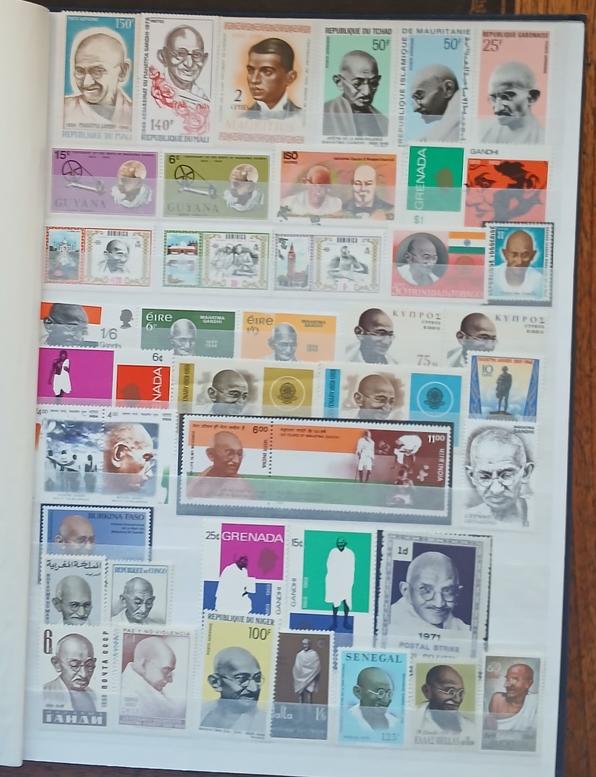 Mahatma Gandhi Stamp Collection In Stockbook Mahatma Gandhi Stamp Collection In Stockbook
