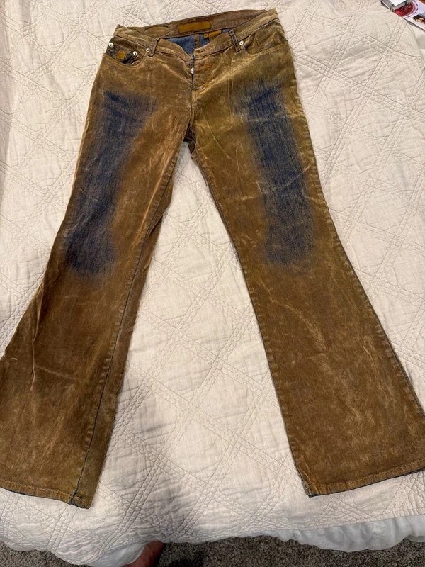 Bongo Vintage Distressed Brown Denim Pants Bongo Vintage Distressed Brown Denim Pants