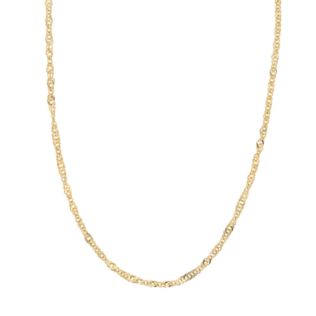 Aurafin 1.9mm Singapore Link Chain 18\ Aurafin 1.9mm Singapore Link Chain 18\