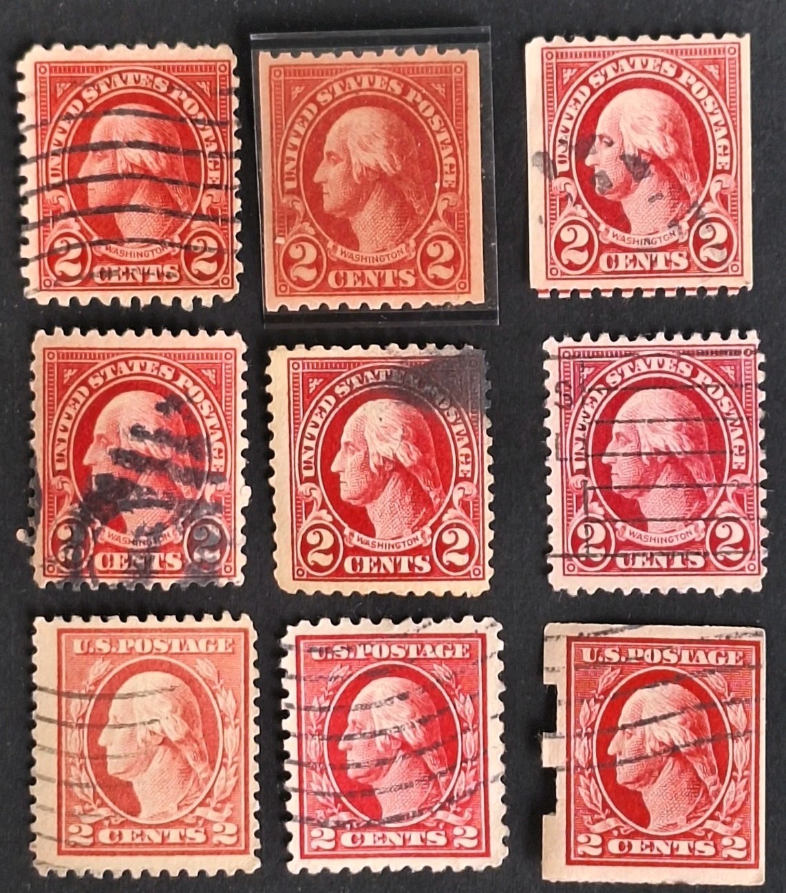 VERY RARE GEORGE WASHINGTON RED 2 CENT STAMPs