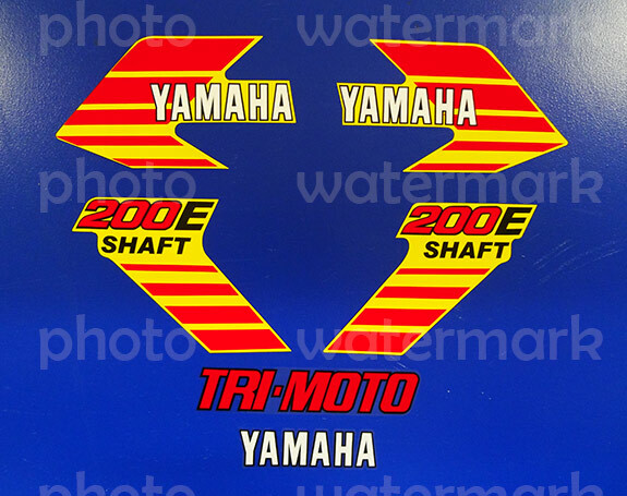 1984 84\' yamaha YTM 200EL Tri-Moto 6pc Trike Decals Sticker YTM200e 3wheeler