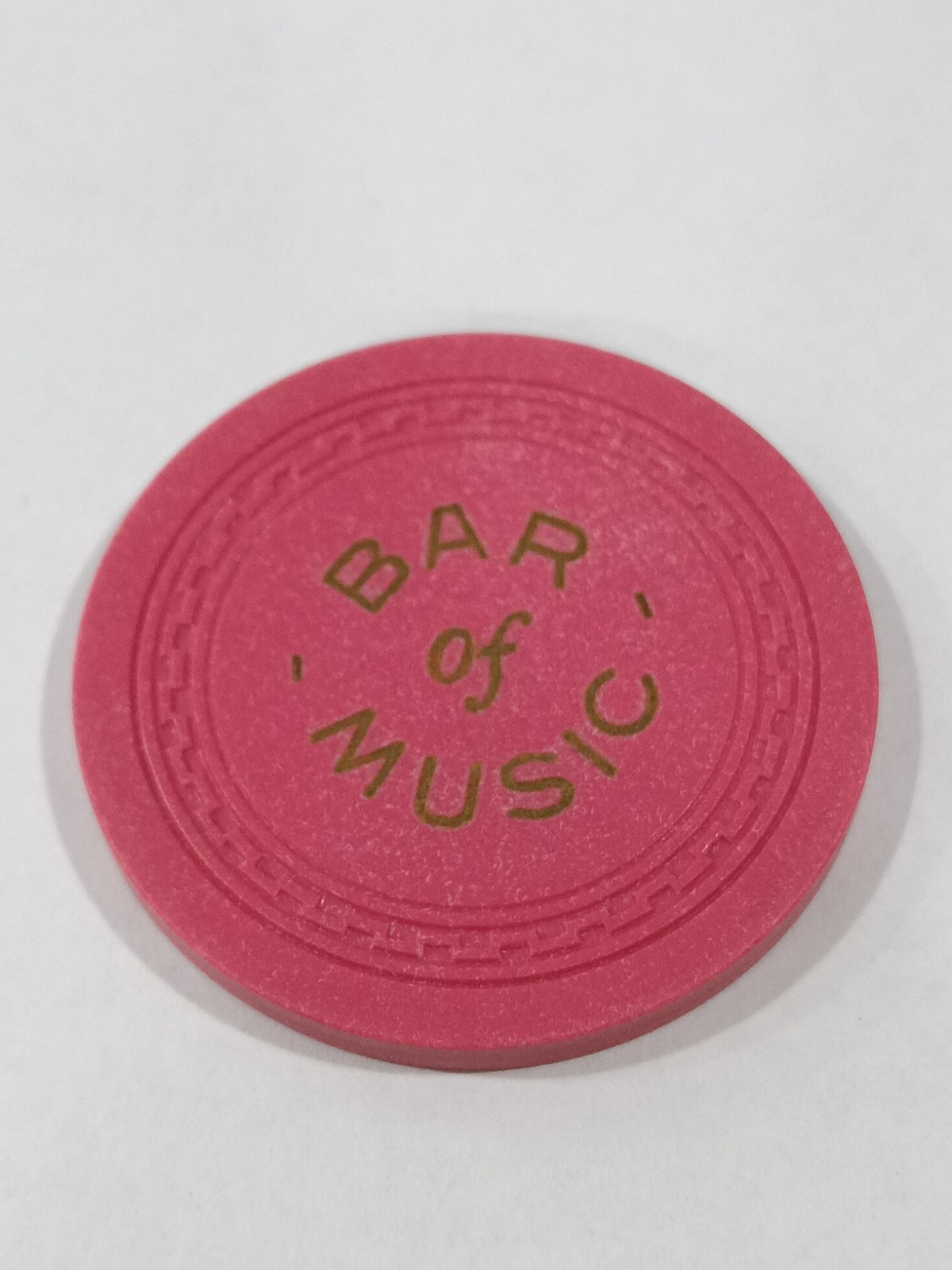 1948 BAR OF MUSIC LAS VEGAS, NEVADA CHIP GREAT FOR VINTAGE COLLECTION LAST ONE 1948 BAR OF MUSIC LAS VEGAS, NEVADA CHIP GREAT FOR VINTAGE COLLECTION LAST ONE