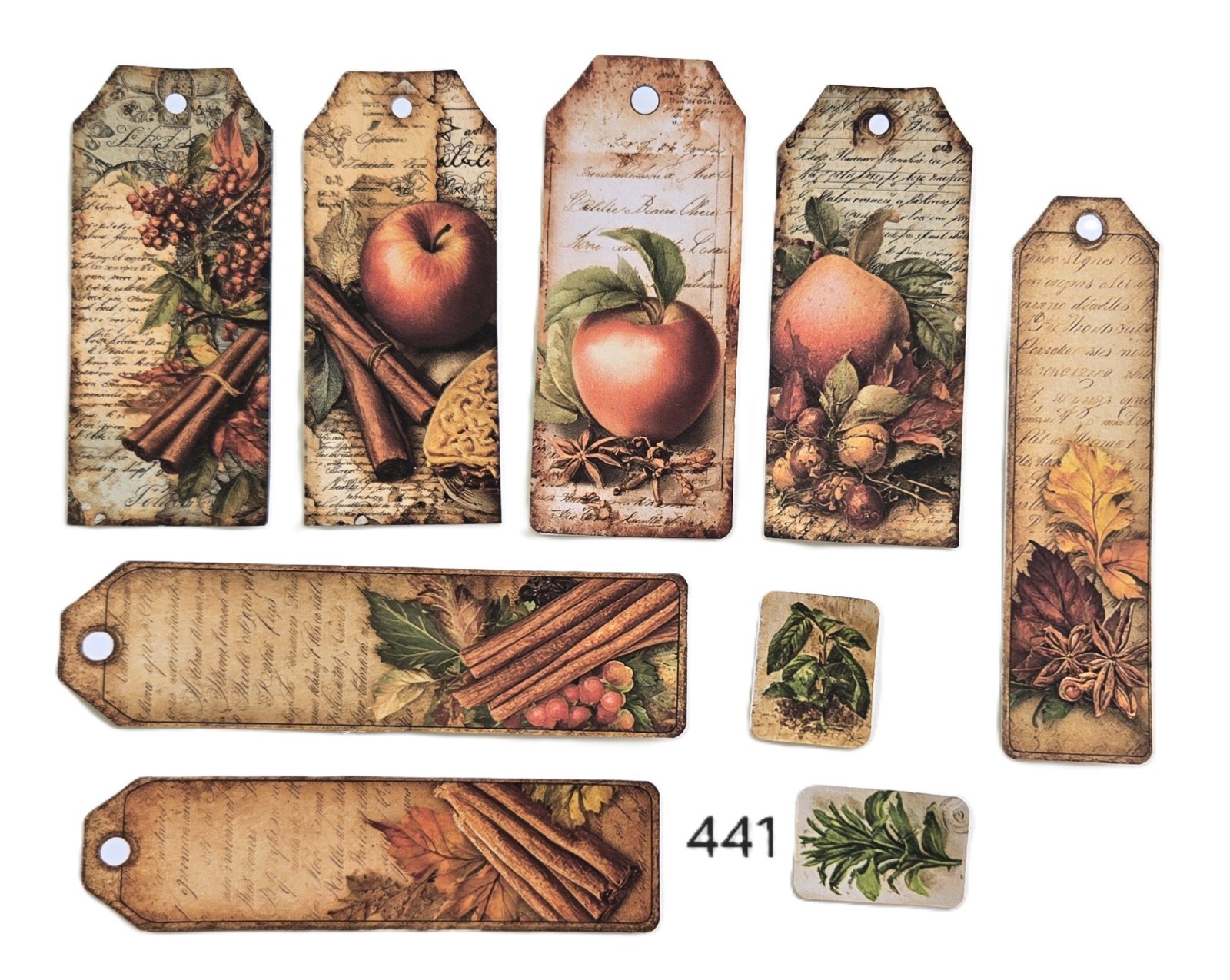 Tall Tags - Golden Harvest  - set of 9  (441)