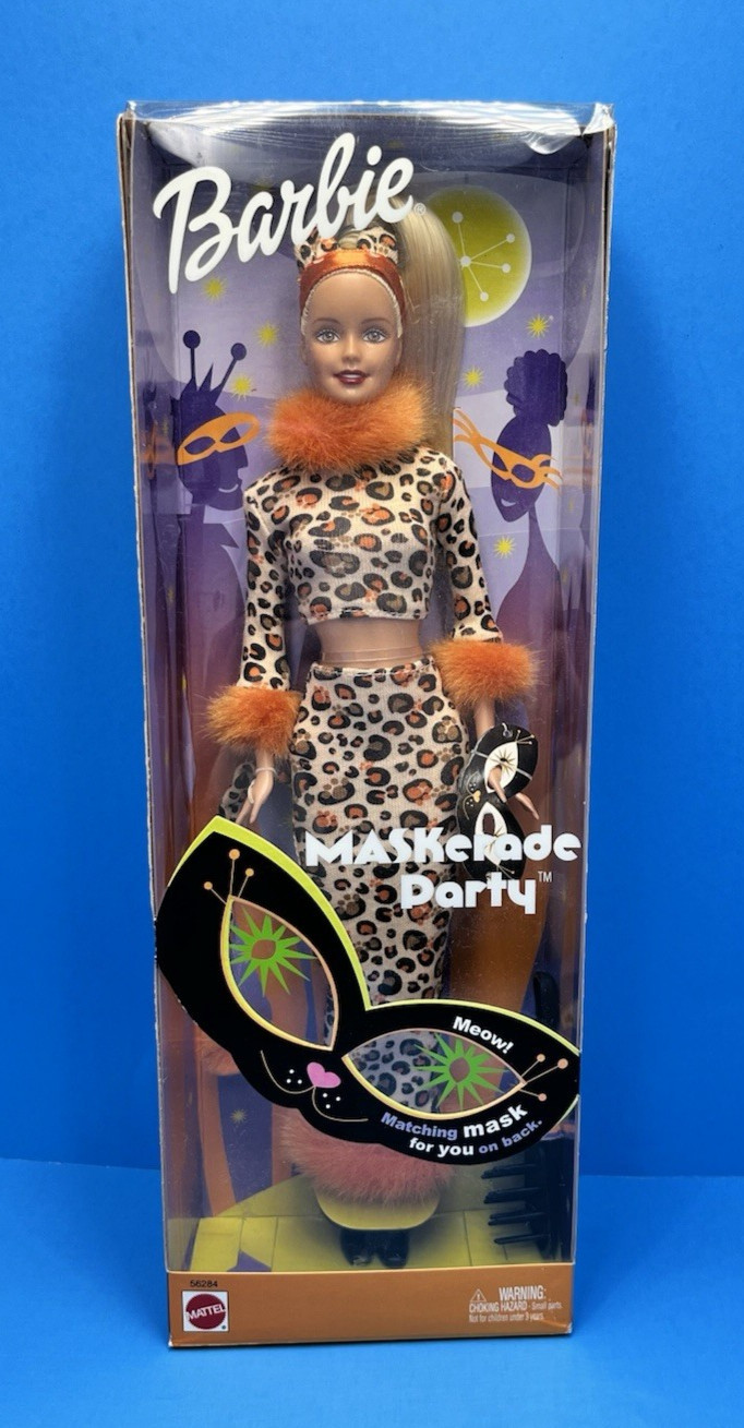 2002 Halloween Mattel Maskerade Masquerade Party Cheetah Barbie Doll, 56284 NIB 2002 Halloween Mattel Maskerade Masquerade Party Cheetah Barbie Doll, 56284 NIB
