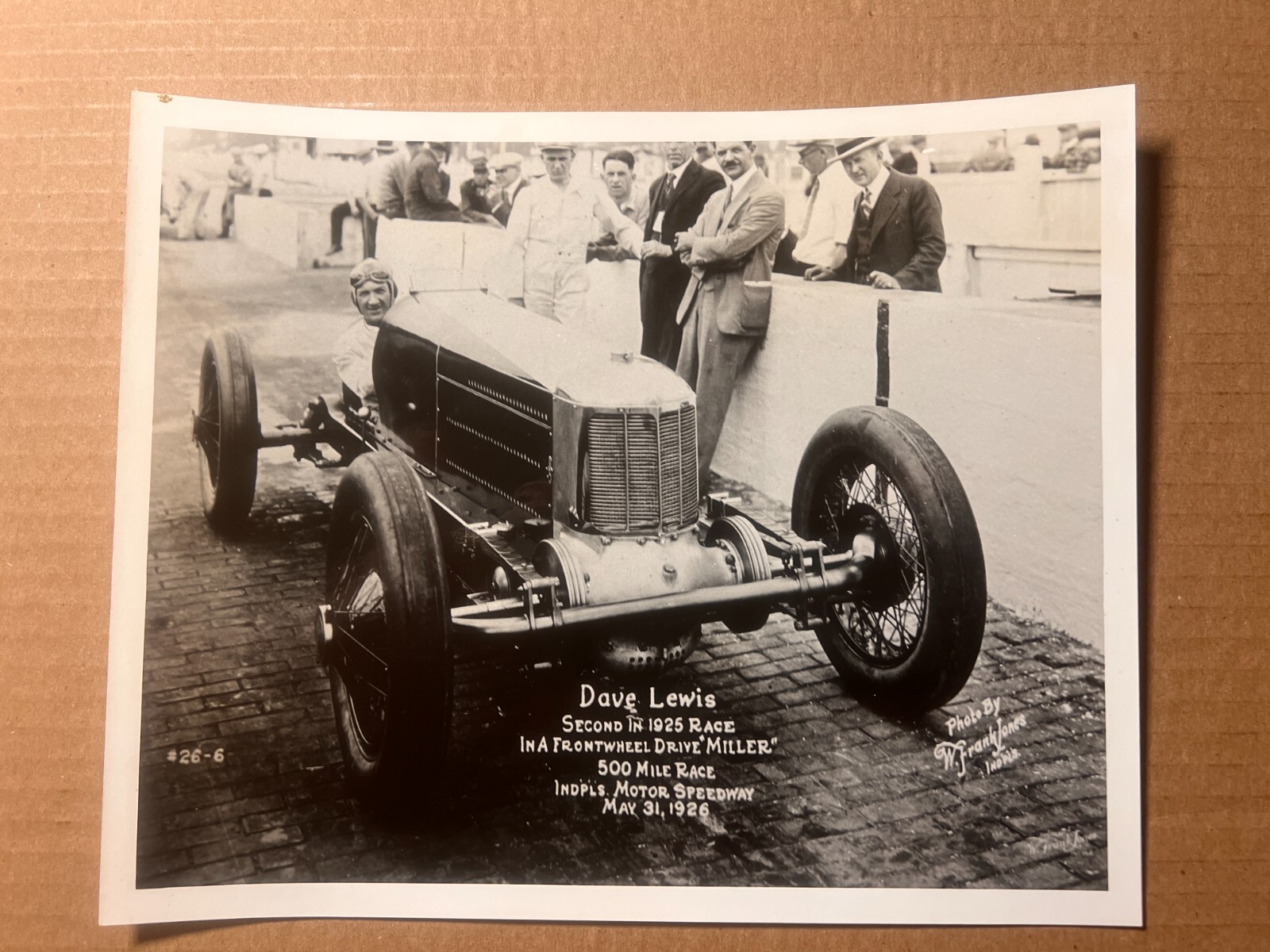 Vintage Indy 500 at IMS Race Car Photo Dave Lewis 1926 car # 1