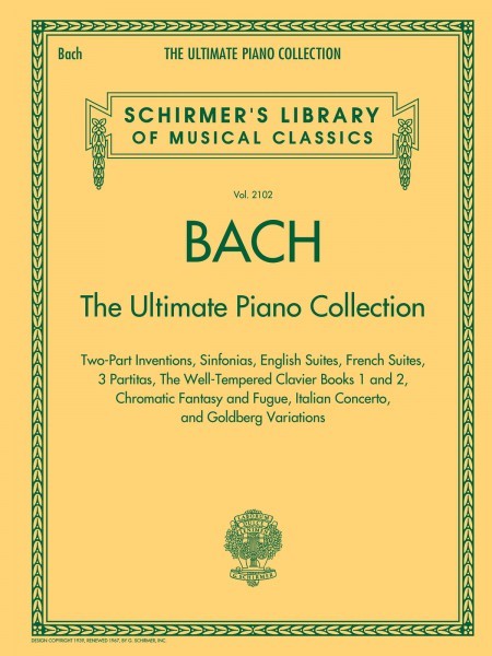 Bach: The Ultimate Piano Collection Schirmer Sheet Music Book 050498736