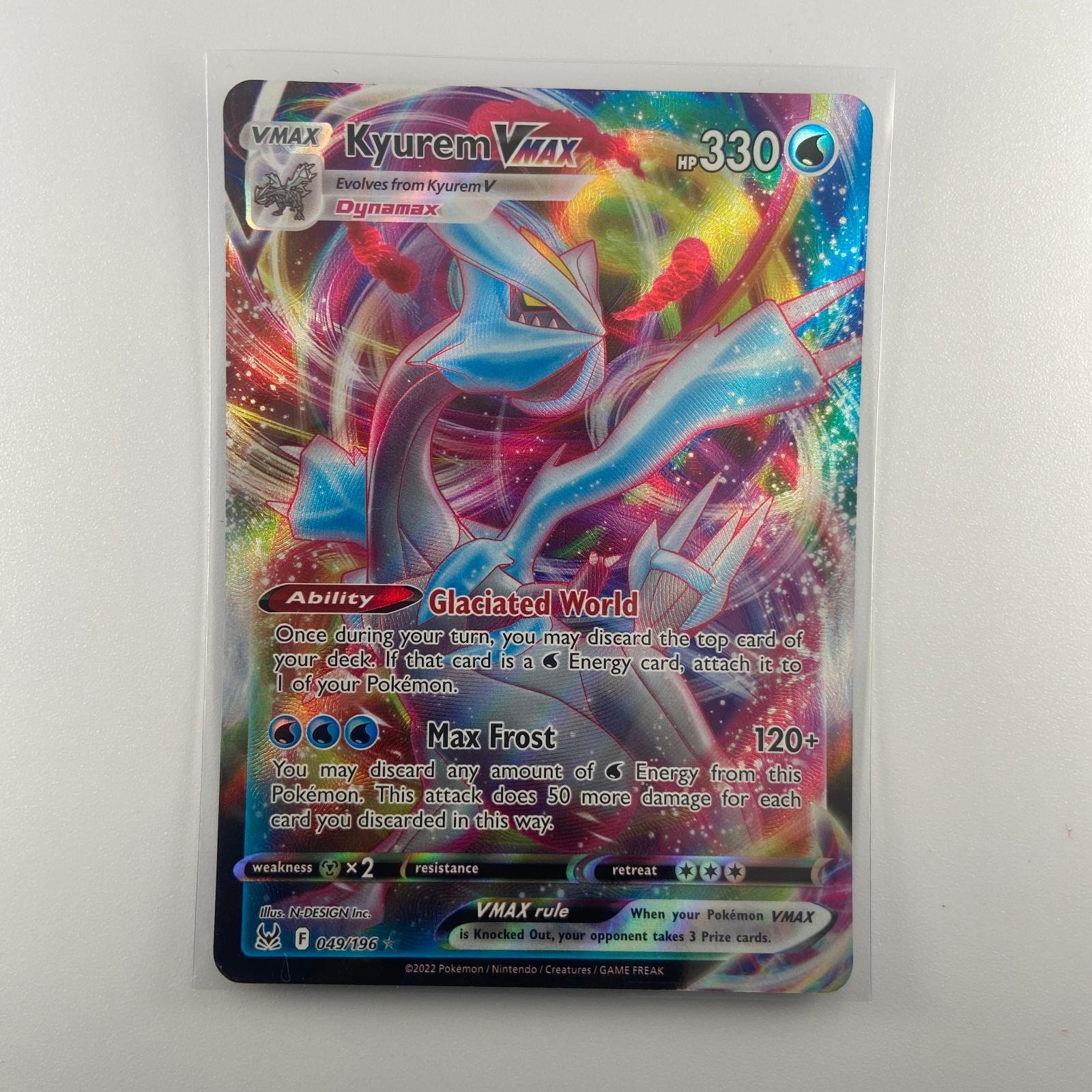Kyurem VMAX 049/196 Holo VMAX Rare Lost Origin Pokemon NM/M