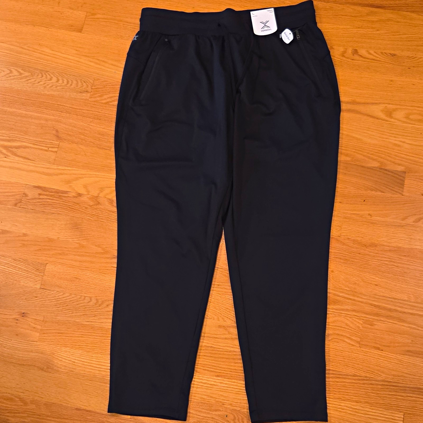 Xersion EverUltra-Lite Women’s Pants L Regular Black Tapered Pull On Pockets Xersion EverUltra-Lite Women’s Pants L Regular Black Tapered Pull On Pockets