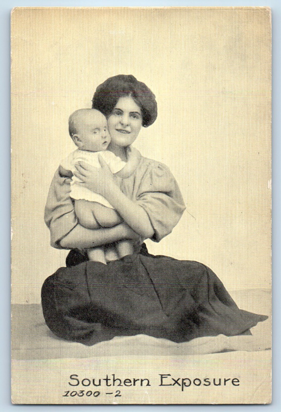 c1910\'s Southern Exposure Mother And Baby Studio Portrait Antique Postcard