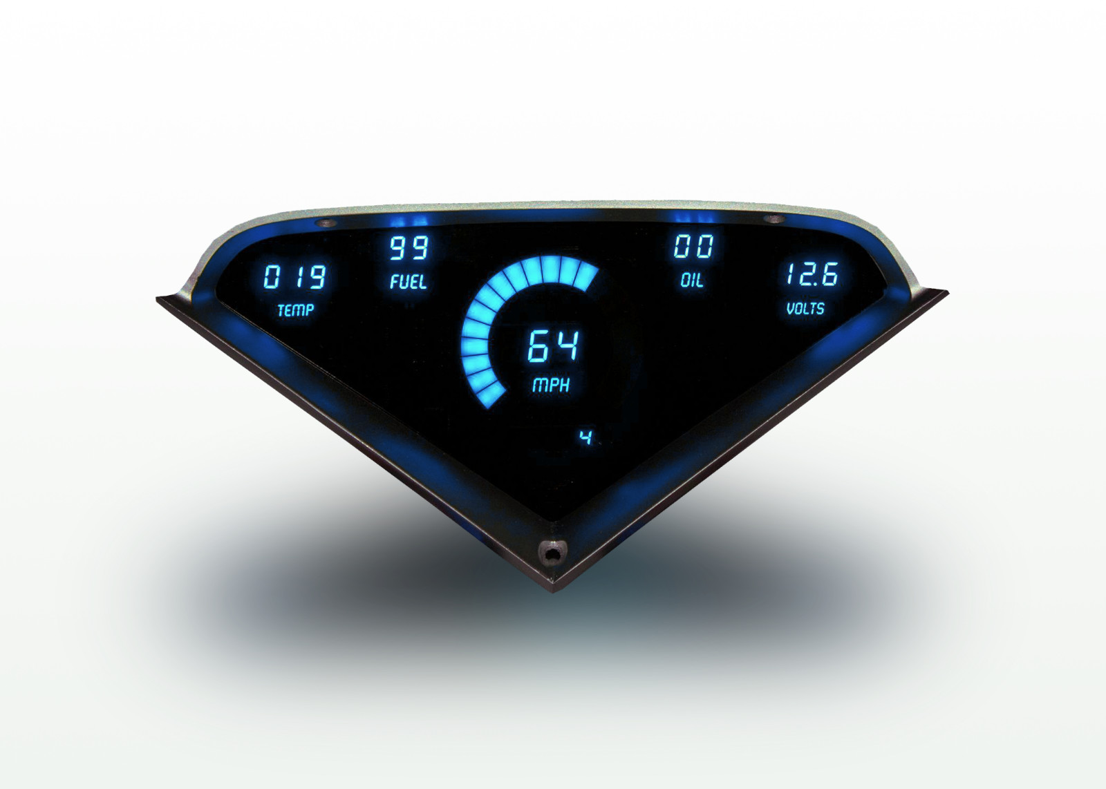 1955-1959 Chevy Truck Digital Dash Panel Teal LED Gauges Made In The USA