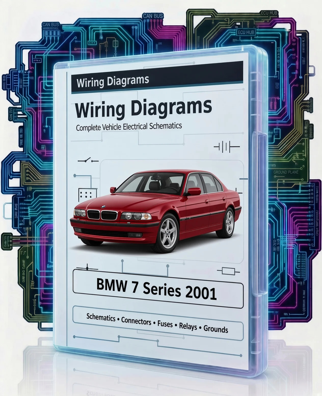 2001 BMW E38 740i 740iL 750iL Electrical Wiring Diagrams Schematics PDF on USB