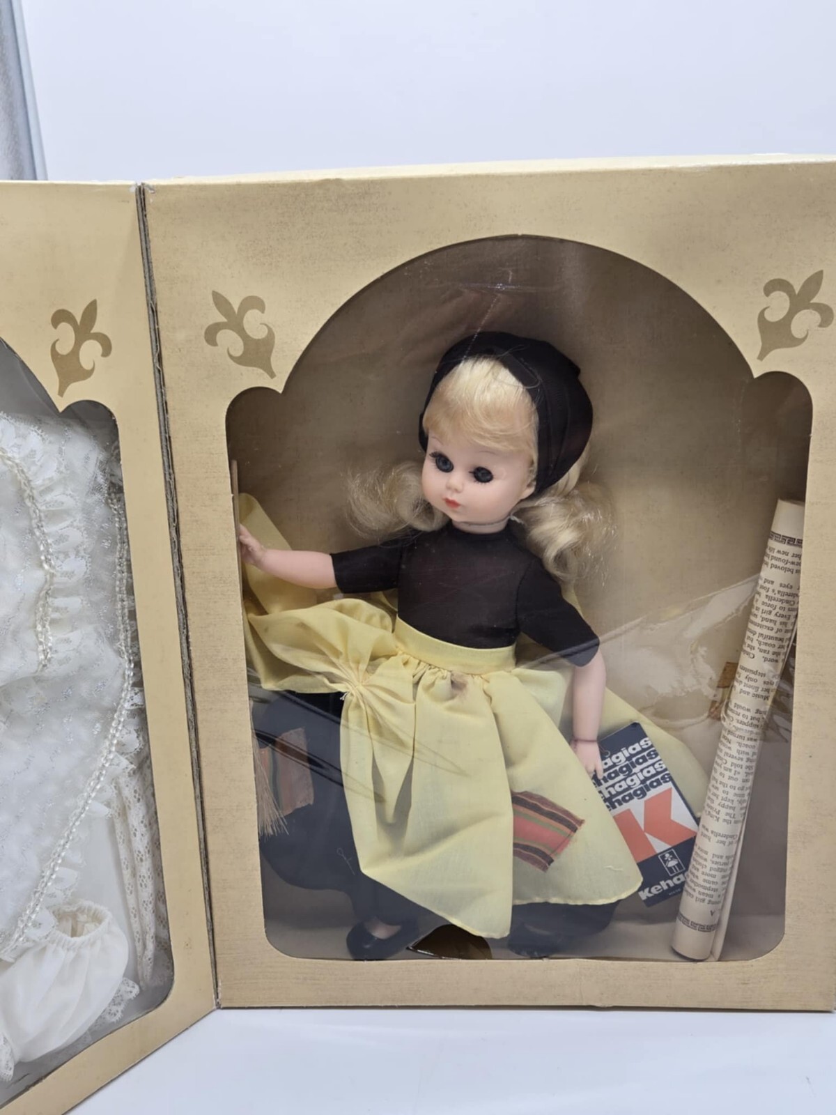 Vintage Kehagias Cinderella Doll in Original Box Made in Greece Really Nice 