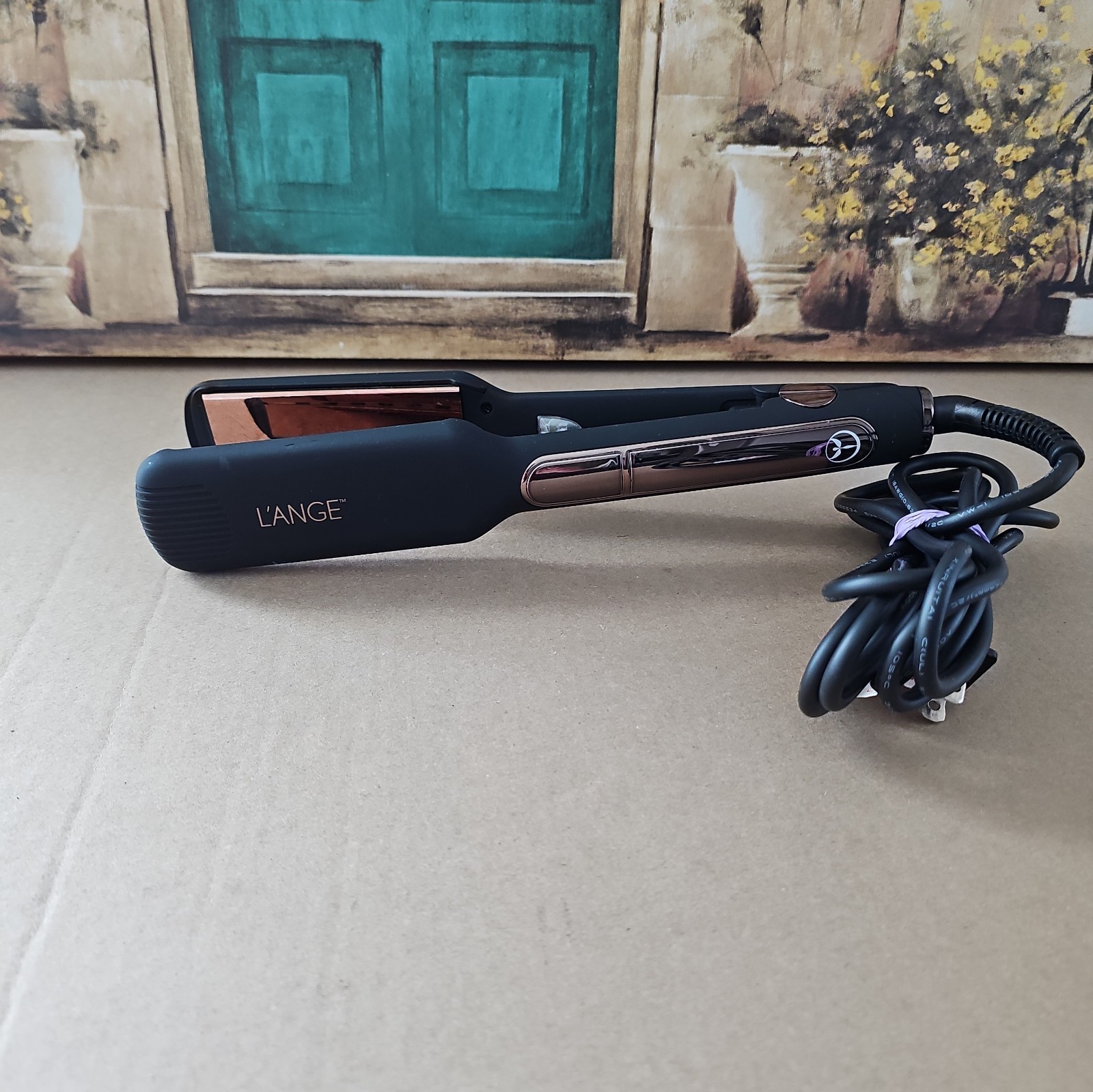 L\'ANGE Lange Hair Le Gloss Titanium Rose Gold Straightener Black L\'ANGE Lange Hair Le Gloss Titanium Rose Gold Straightener Black