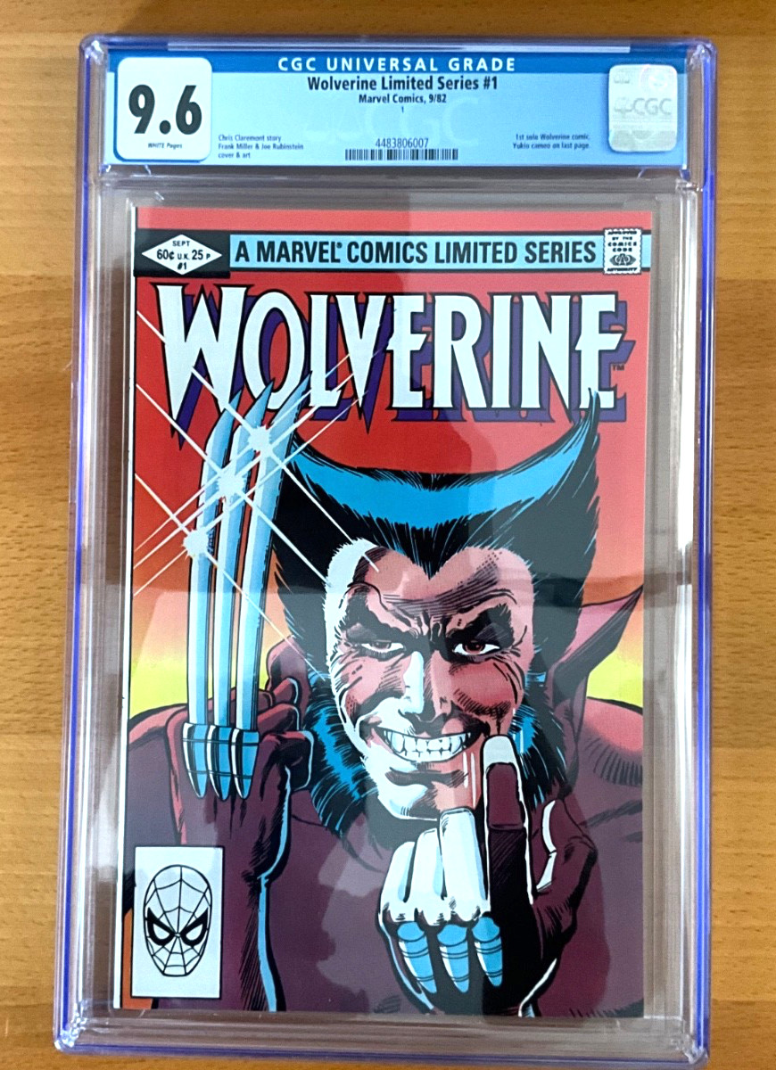 WOLVERINE LIMITED SERIES #1 CGC 9.6/WHITE PAGES MARVEL COMICS 1982 WOLVERINE LIMITED SERIES #1 CGC 9.6/WHITE PAGES MARVEL COMICS 1982