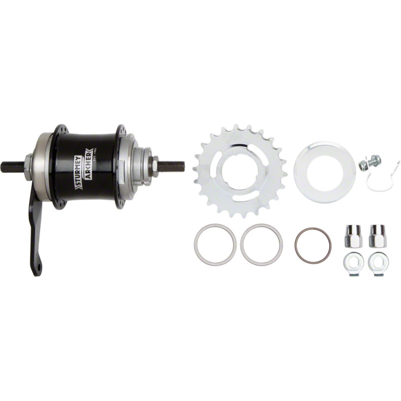 Sturmey-Archer S2C Kick-Shift Hub Kit - 32H, 116mm, Black HKK2CQ.TBSS.000.BX