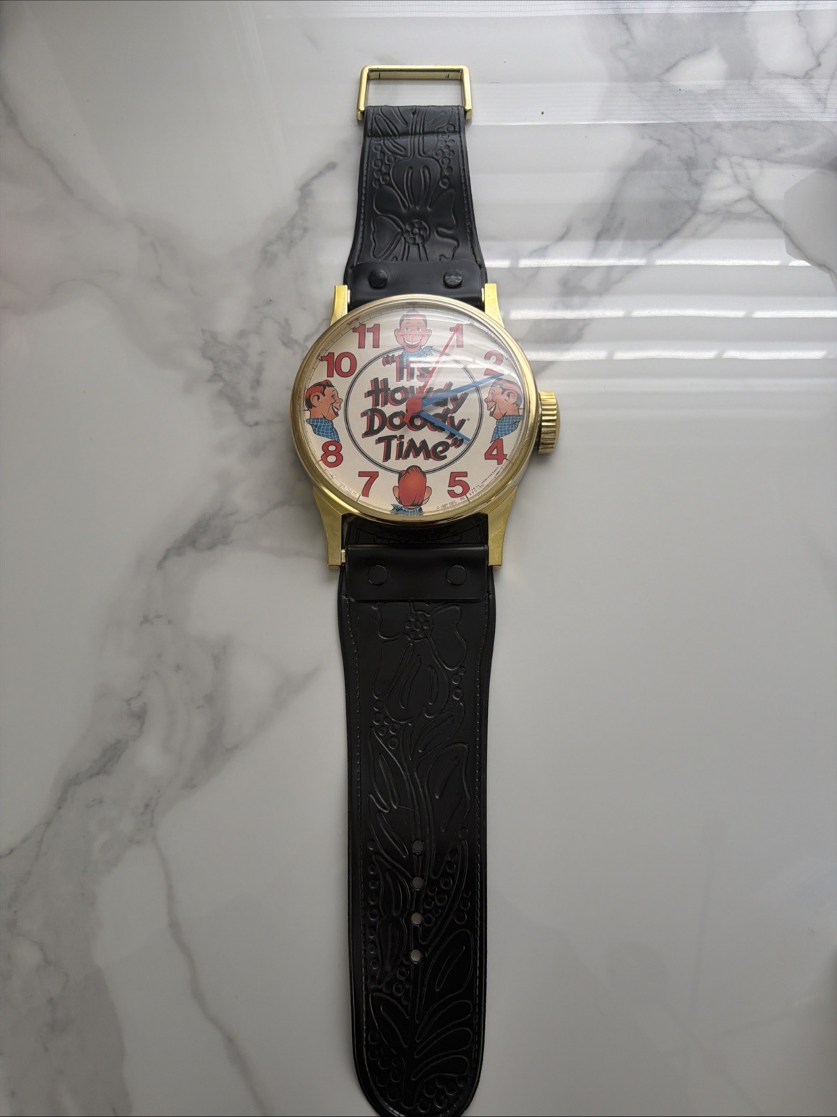Rare Vintage Howdy Doody Time Giant Wristwatch Wall Clock Tested Working (Read)