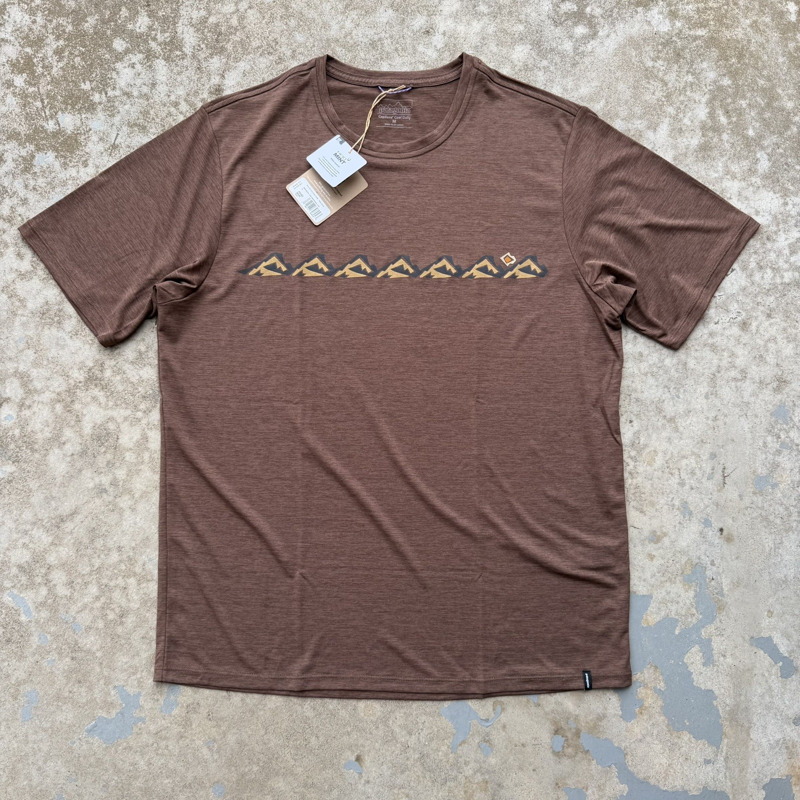 Patagonia Shirt Mens M Brown Trail Running Capilene Cool Daily New With Tags