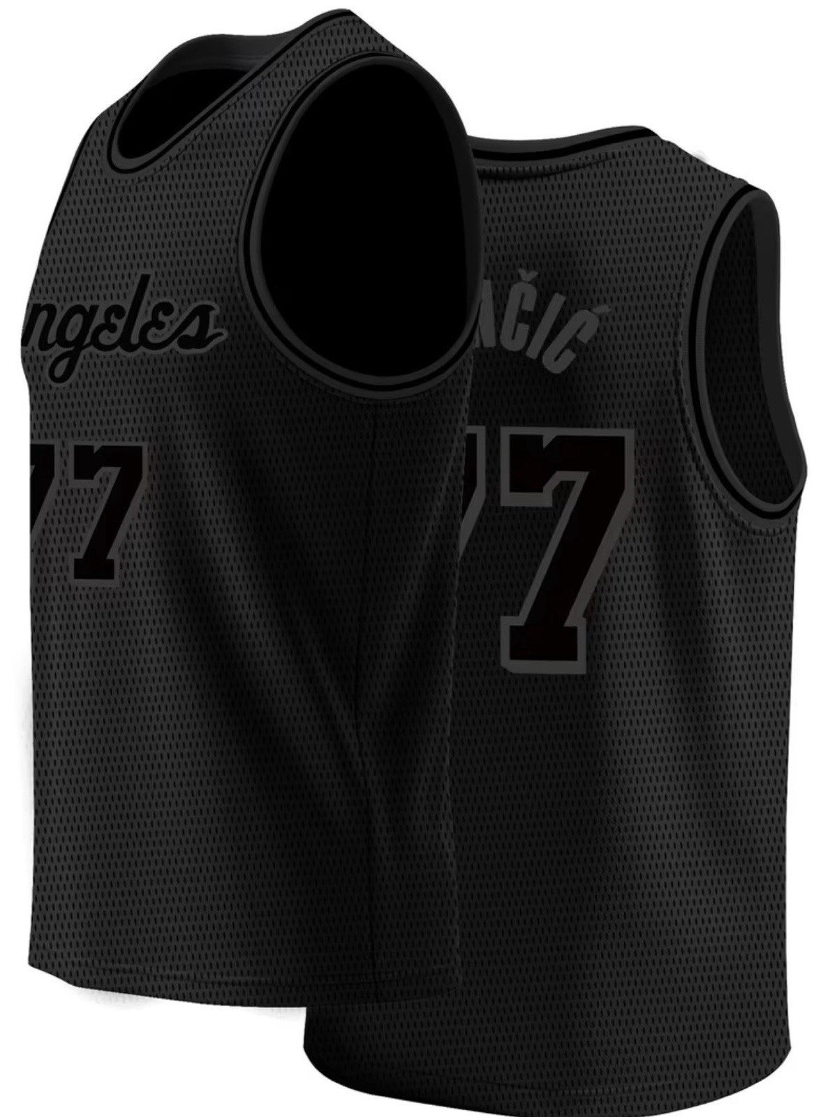 New Luka Doncic Blacked Out Basketball Los Angeles #77 Jersey Size: X-Large New Luka Doncic Blacked Out Basketball Los Angeles #77 Jersey Size: X-Large