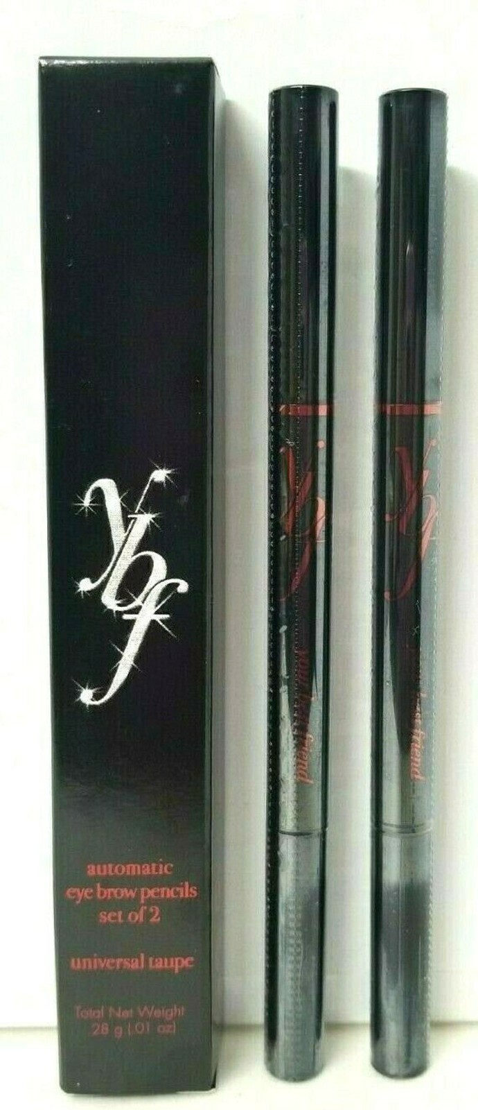 YBF Automatic Eyebrow pencils Set of 2 Universal Taupe 0.01 oz each Sealed NEW