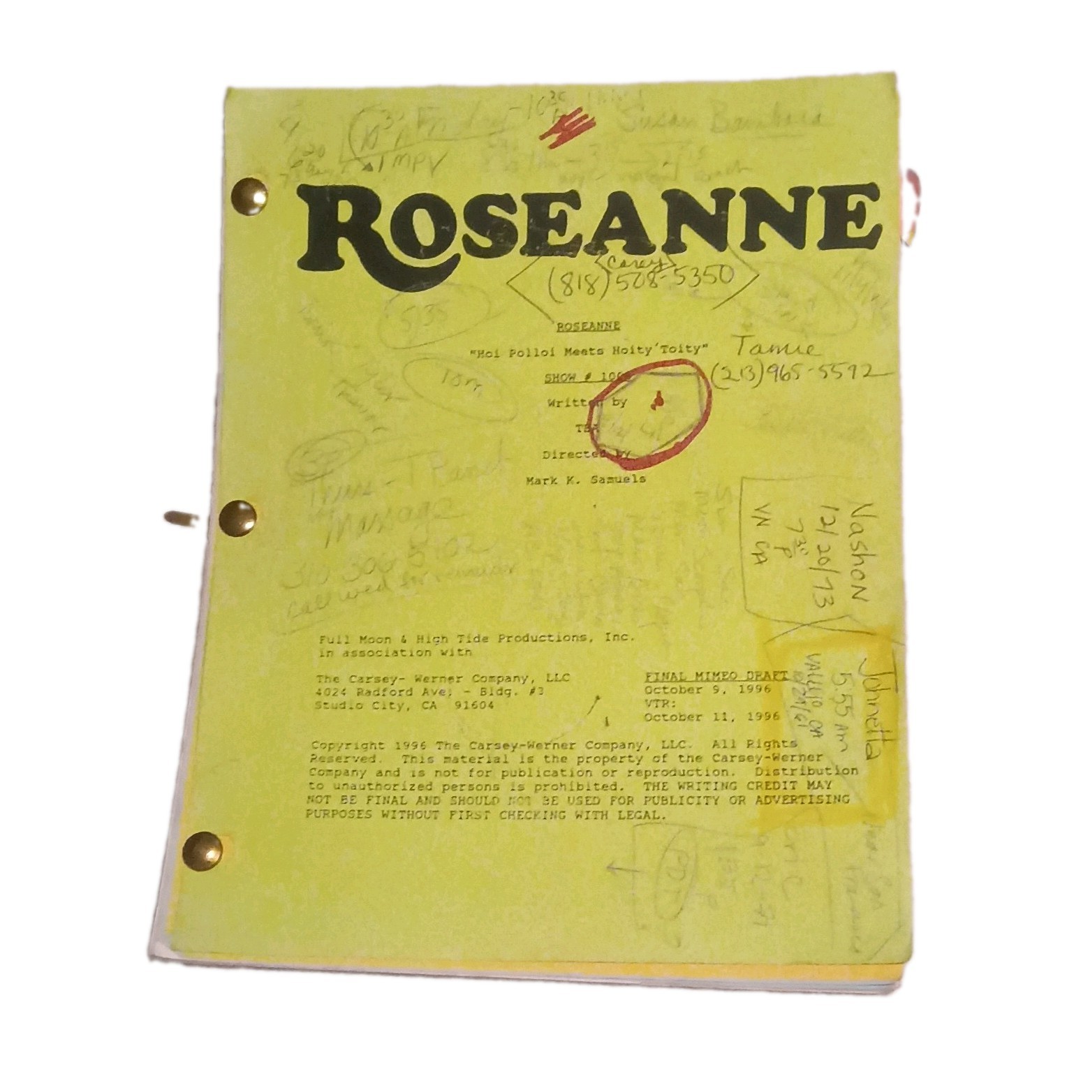 Roseanne Original TV Script Episode 
