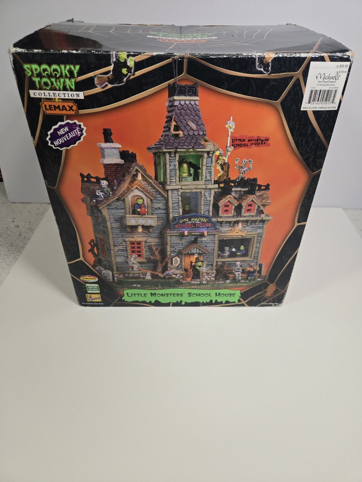Little Monsters' School House Lemax Spooky Town Halloween Retired READ