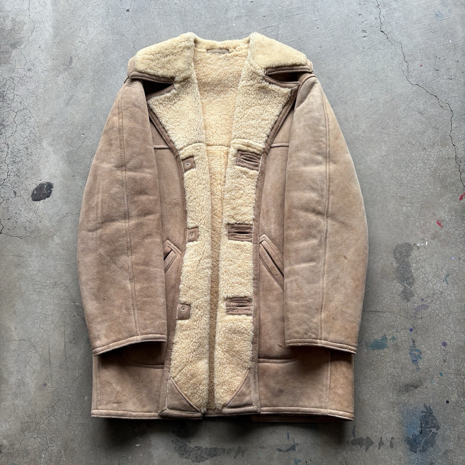 True vtg 70s Nordstrom’s best men’s shearling coat in size 42