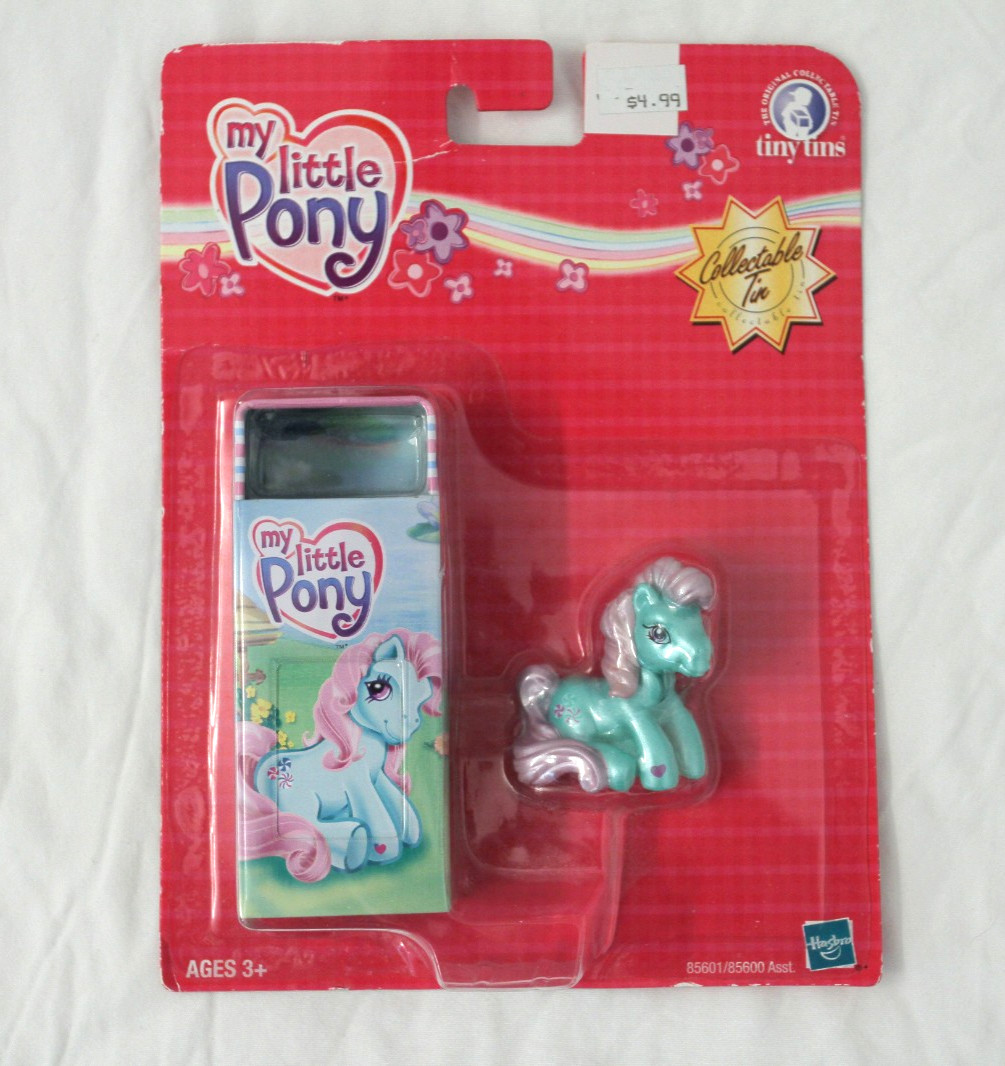 Hasbro My Little Pony Tiny Tins Minty 2003 Sealed On Card *Card Wear*