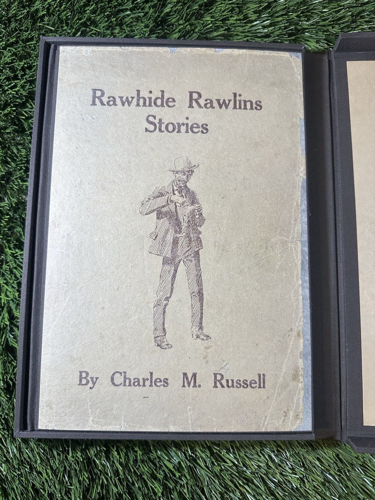 RARE 1921 Rawhide Rawlins Stories Charles M. Russell - Prof. Restored + Case