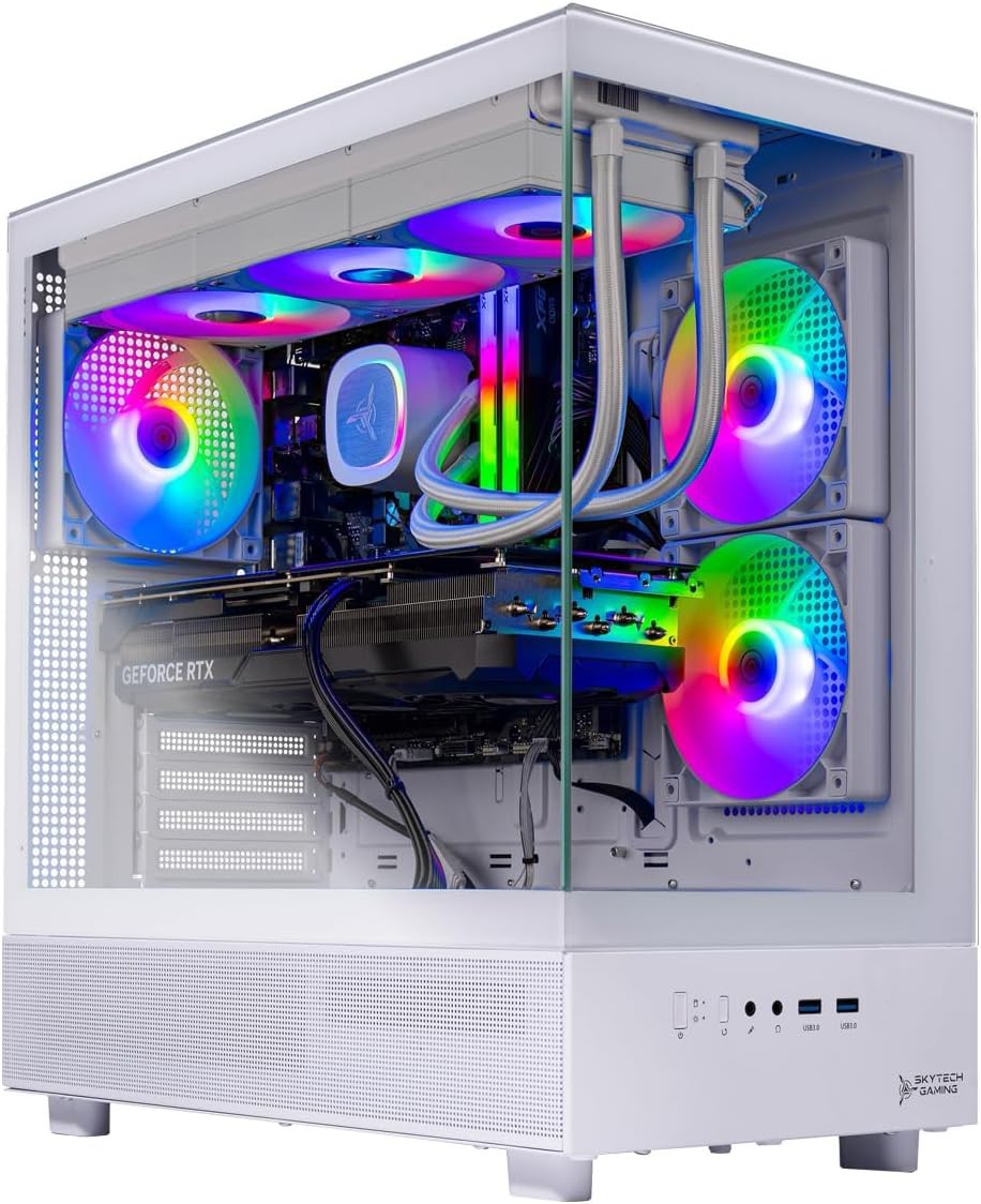 Skytech ARGB Gaming Desktop PC Inter 8th 32GB RAM 1TB SSD GTX 1070 Win11 Wifi