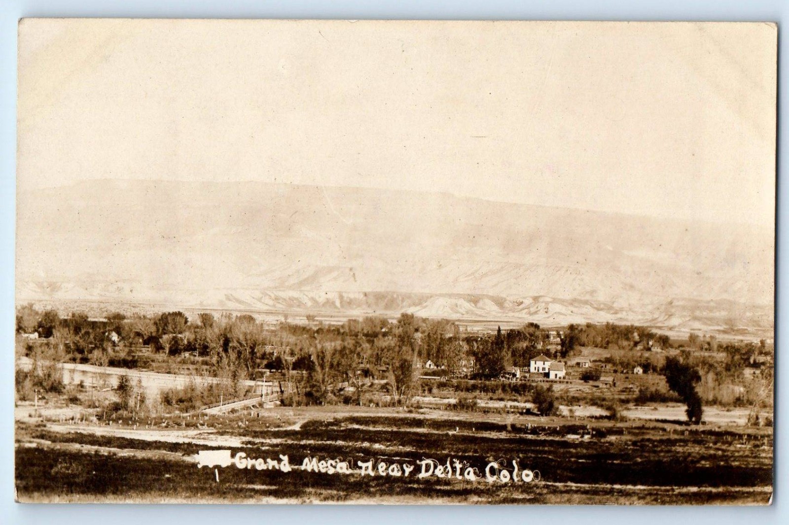 c1910\'s View Of Grand Mesa Near Delta Colorado CO RPPC Photo Antique Postcard
