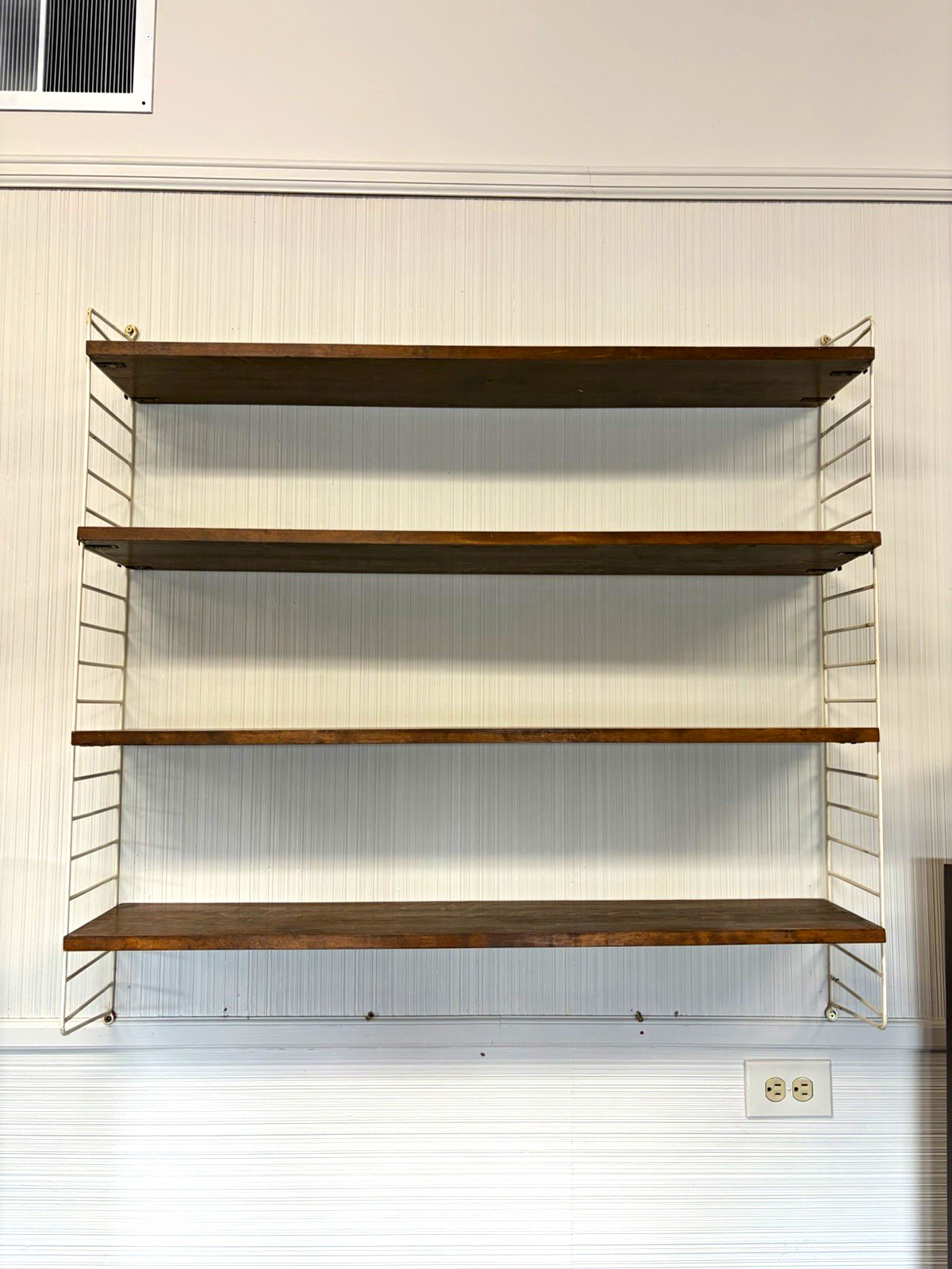 Vintage Mcm Nisse & Kajsa Strinning Teak String Wall Shelf￼