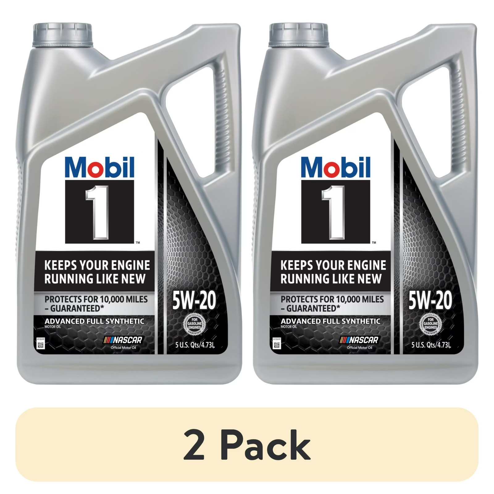 (2 pack) Mobil 1 Advanced Full Synthetic Motor Oil 5W-30, 5 Quart 