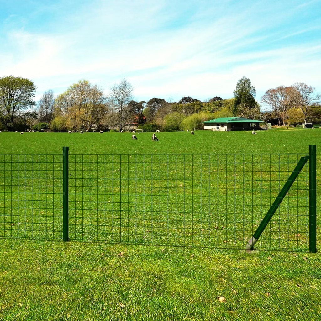 Euro Fence Steel 82ftx3.9ft Green