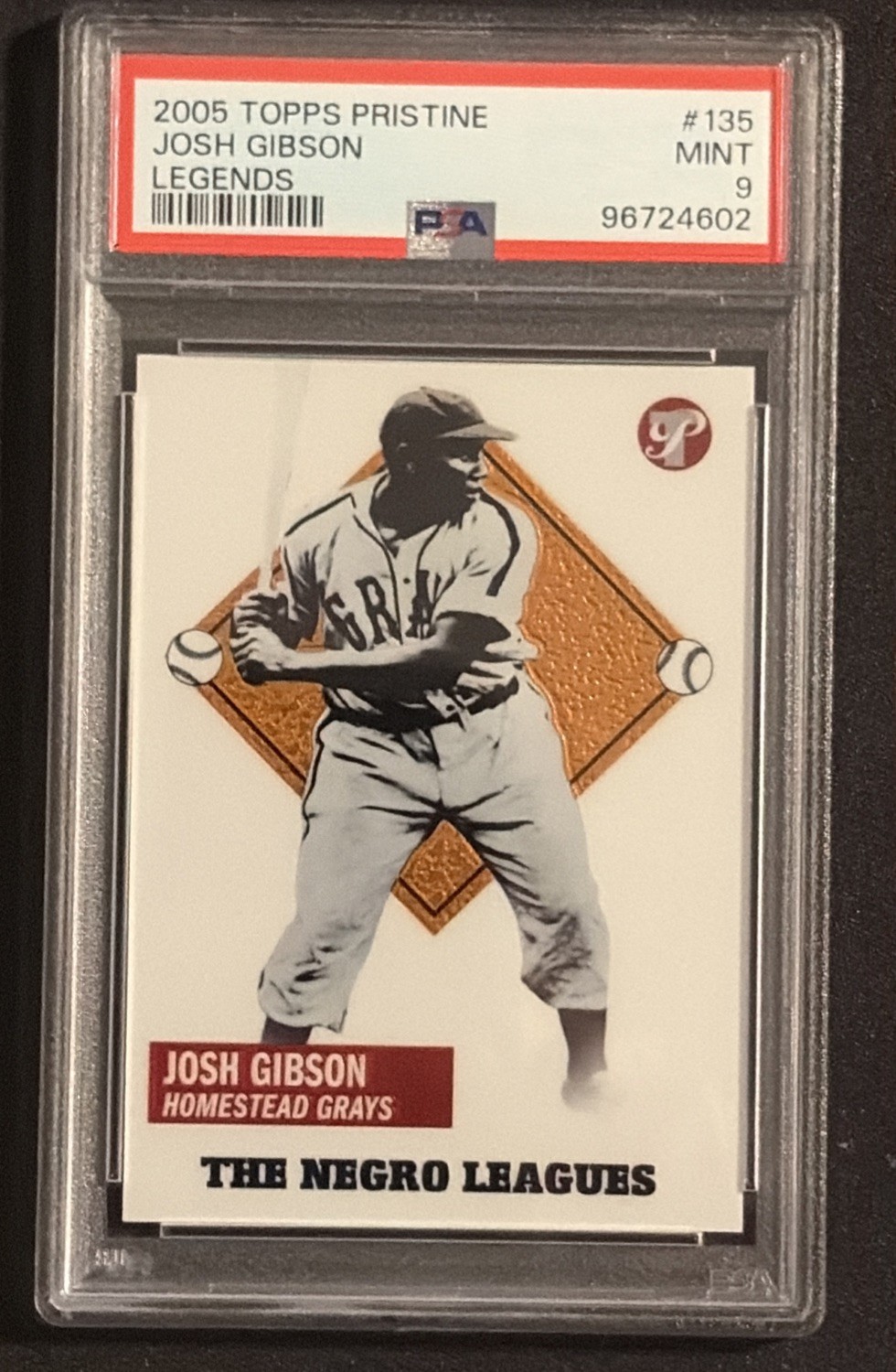 2005 TOPPS PRISTINE LEGENDS #135 JOSH GIBSON #\'D 355/999 HOF
