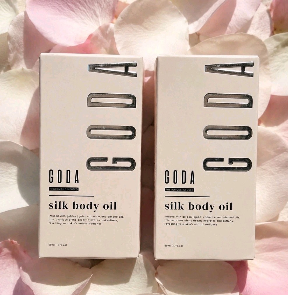 2 X Goda Silk Body Oil (50ml) Pheromone Infused NEW IN BOX