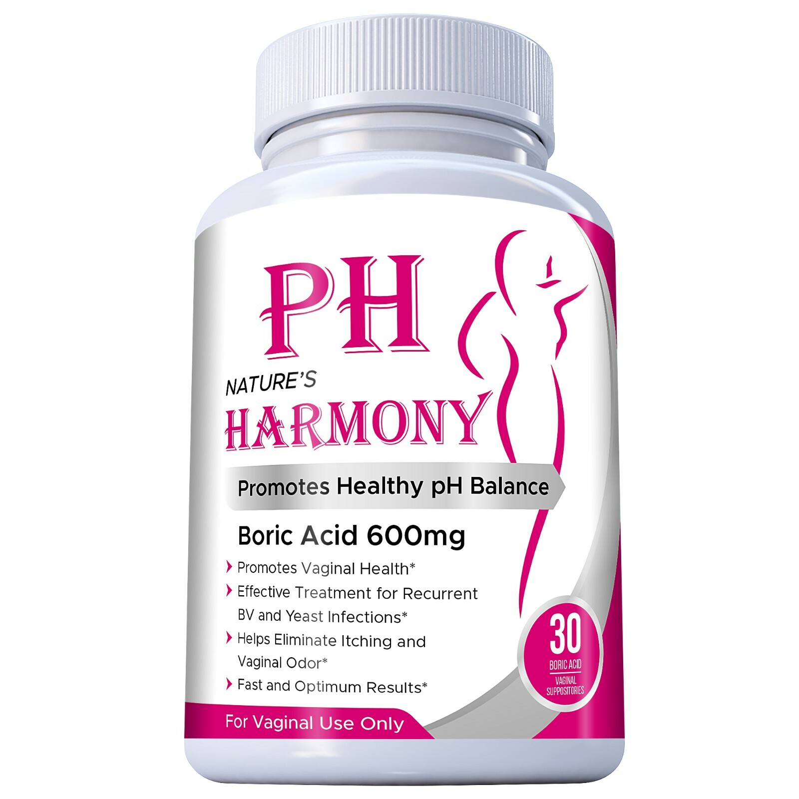 HARMONY 600MG  VAGINAL SUPPOSITORIES YEAST INFECTION BV MADE IN USA (30 CT)