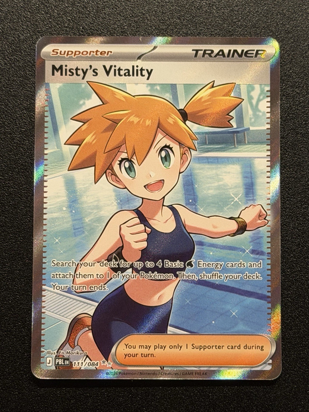 Pokemon TCG Misty\'s Vitality Prismatic Evolutions 111/084 Full Art Foil UR