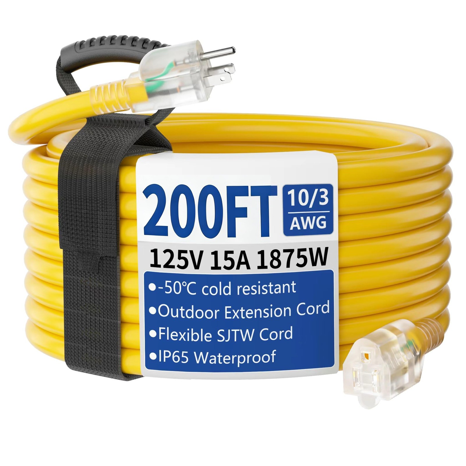 Cismorvex 200ft Outdoor/Indoor Extension Cord with Lighted 10/3 Gauge Ultra 3... Cismorvex 200ft Outdoor/Indoor Extension Cord with Lighted 10/3 Gauge Ultra 3...
