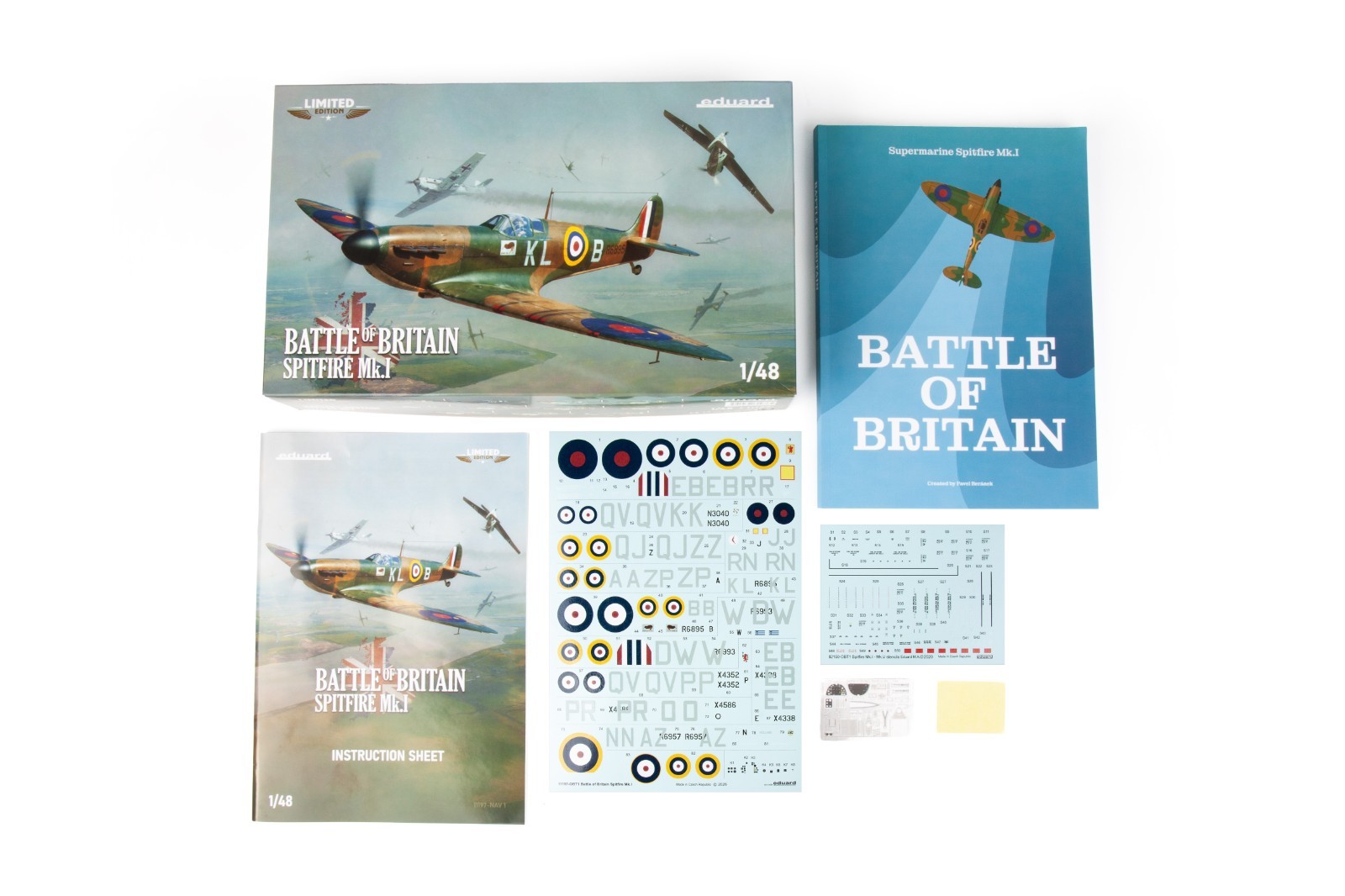 Eduard 1/48 Battle of Britain Spitfire Mk.I w/Mask, PE Detail 11197 Eduard 1/48 Battle of Britain Spitfire Mk.I w/Mask, PE Detail 11197