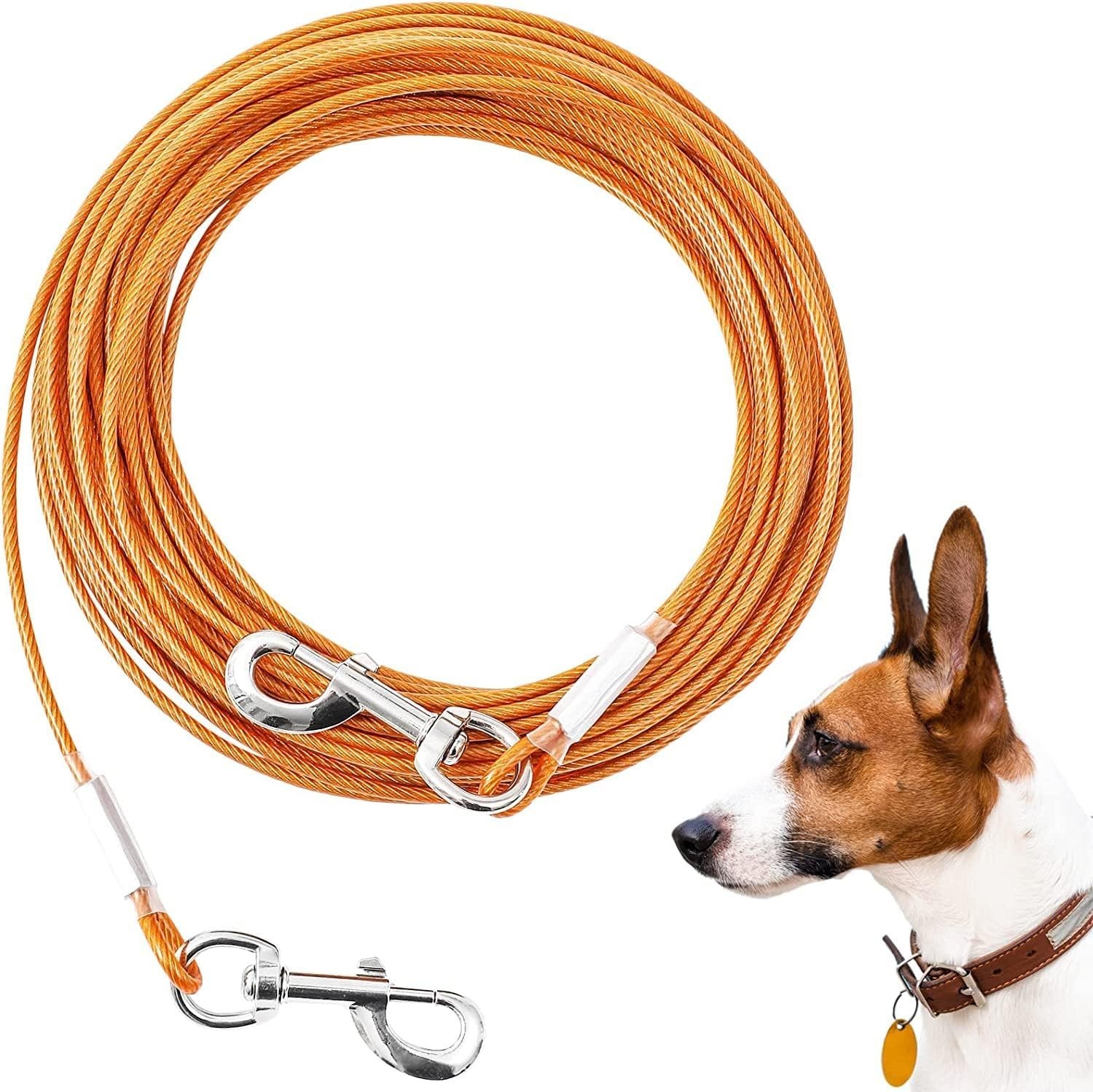 Dog Tie Out Cable,50ft Dog Lead-Heavy Duty Tie Out Cable for for Large Dogs U... Dog Tie Out Cable,50ft Dog Lead-Heavy Duty Tie Out Cable for for Large Dogs U...