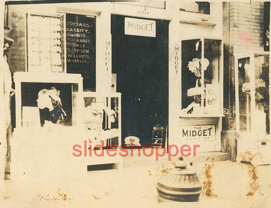 Photo 1917  WIERD Unusual The Midget Store Slidell? Louisiana Street Scene
