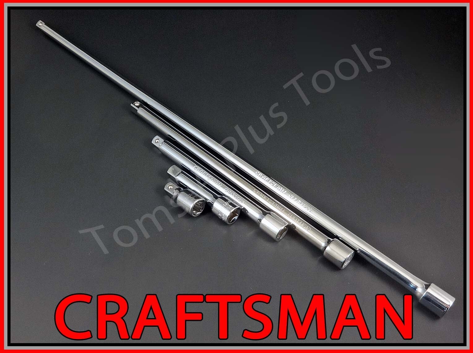 CRAFTSMAN 5pc 3/8 1.5in 3in 6in 10in 20in ratchet wrench socket extension set