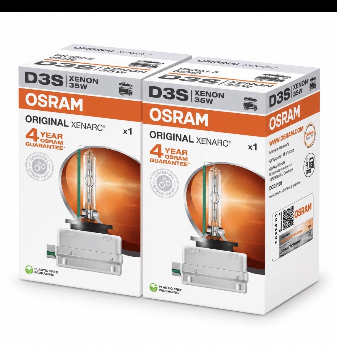 OSRAM Original Xenarc D3S Xenon HID Bulbs 35W Pair (2) Open Box OSRAM Original Xenarc D3S Xenon HID Bulbs 35W Pair (2) Open Box
