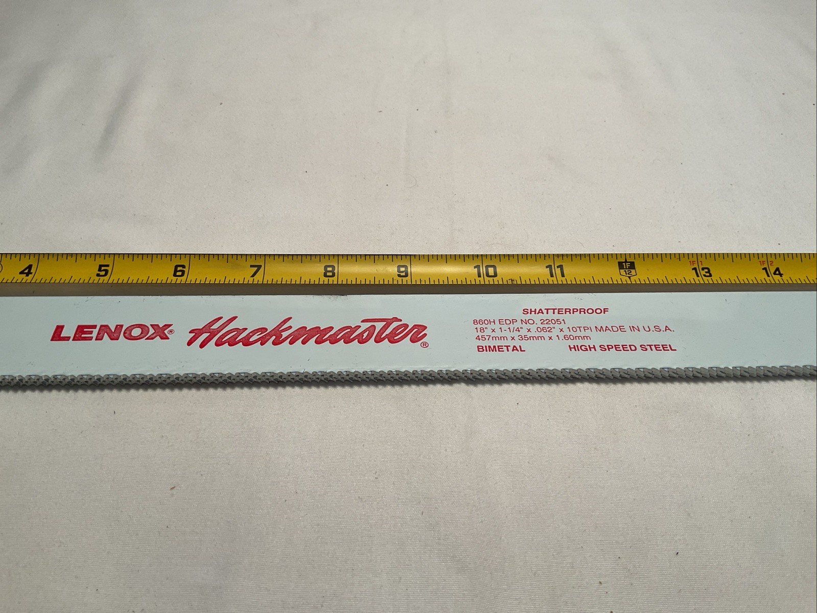Lenox Hackmaster Shatterproof 18”x 1 1/4” Shatterproof Bimetal Blades Lot Of 3 Lenox Hackmaster Shatterproof 18”x 1 1/4” Shatterproof Bimetal Blades Lot Of 3