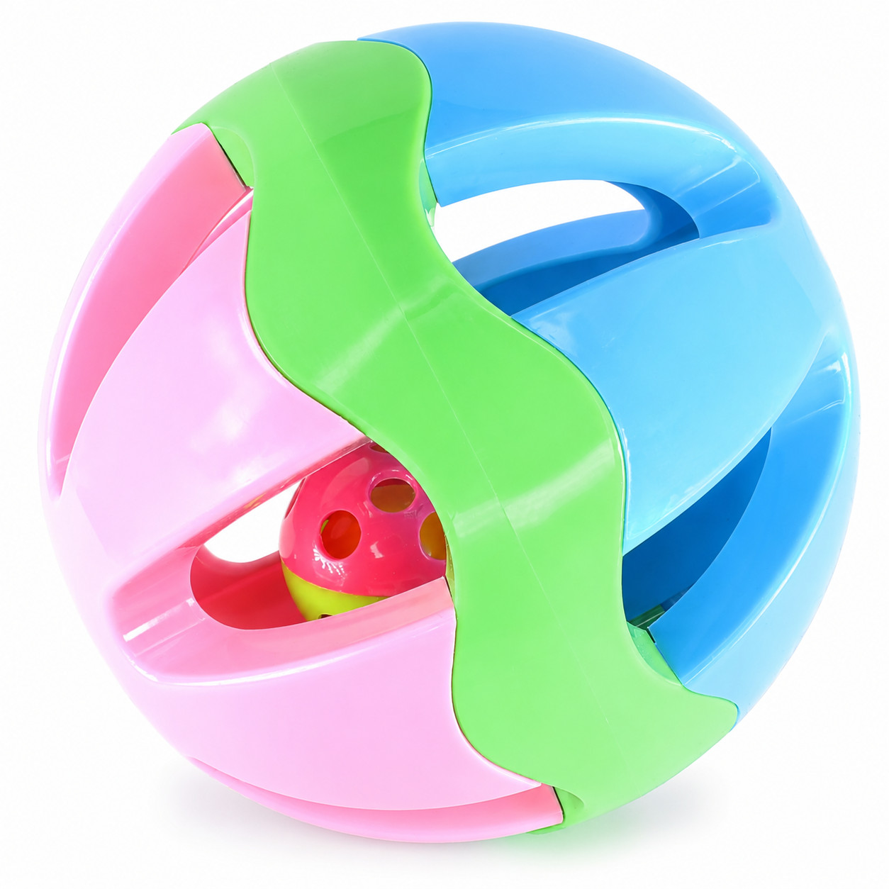 Bonka Bird Toys 2008 Huge 5-Inch Plastic Rattle Ball Foot Talon Craft Part Pet