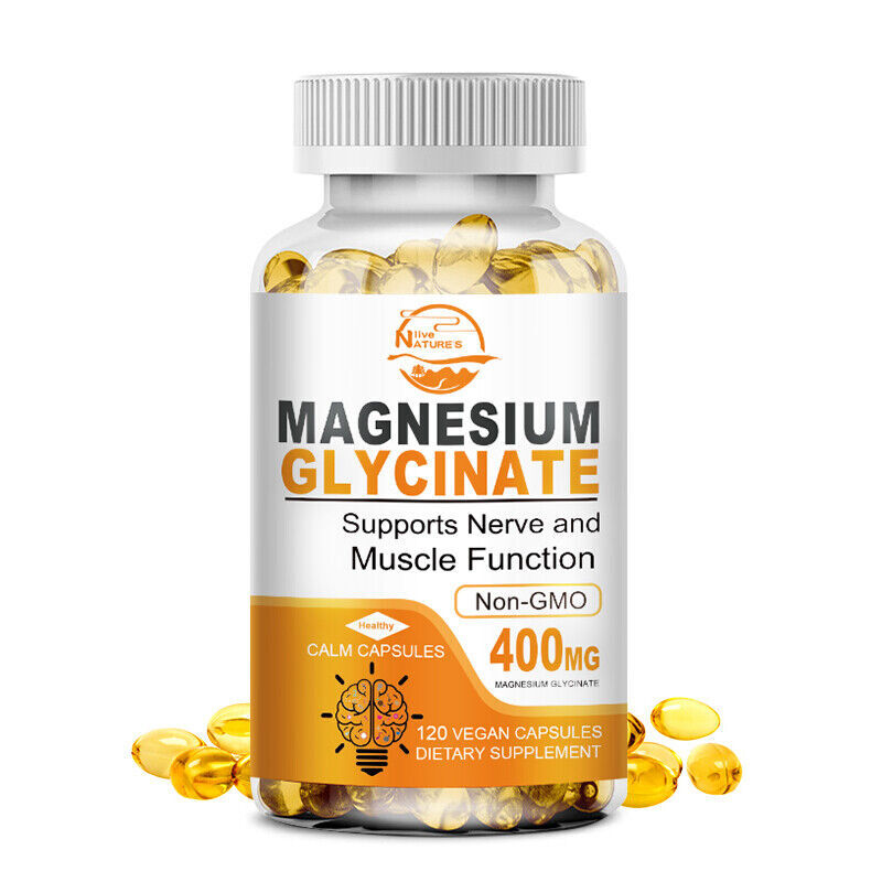 Glicinato De Magnesio De Maxima Potencia 400 Mg, 120 Capsulas 
